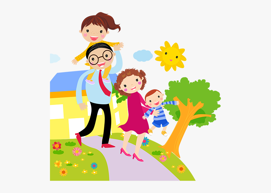 We Have The Perfect Solution - Happy Family Cartoon, Transparent Clipart