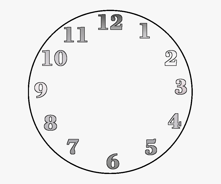 Clip Art Alarm Clock - Clock With Numbers Only, Transparent Clipart
