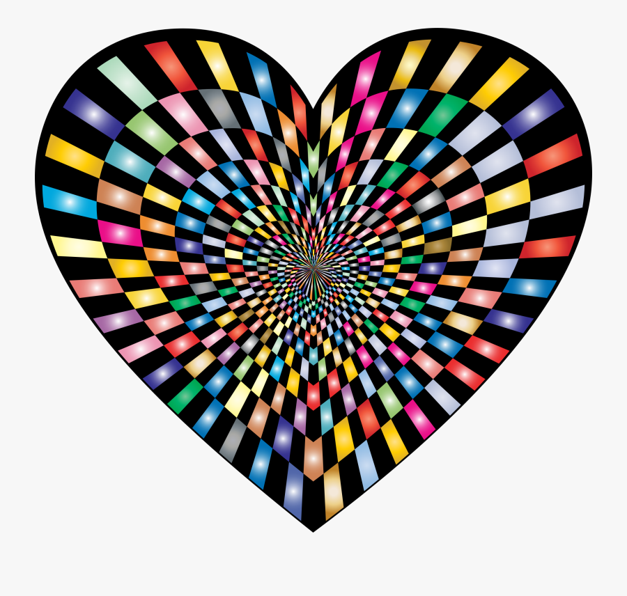 Transparent Illusion Clipart - Optical Illusions Art Heart, Transparent Clipart