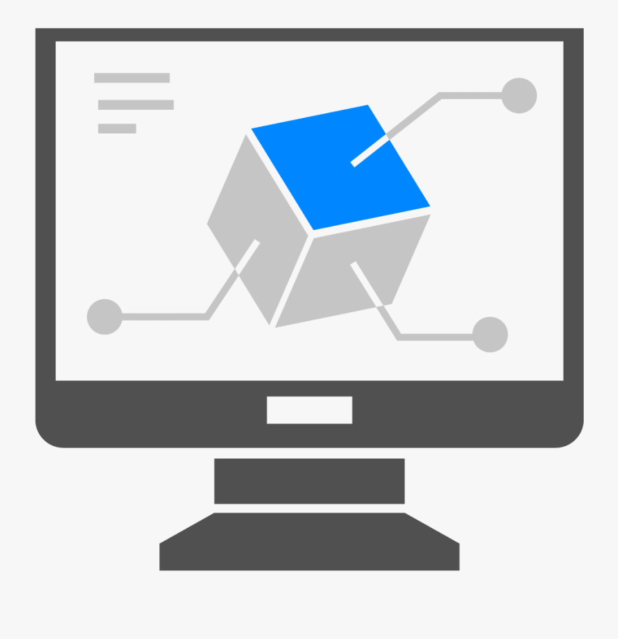 Smart Manufacturing Solution Qubes Creative-it - Pictogram Monitor, Transparent Clipart