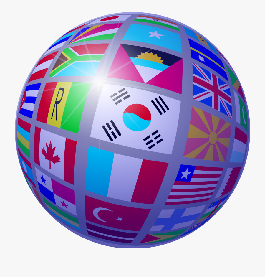 Clipart World Globe , Png Download - Globe With Flags Gif, Transparent Clipart