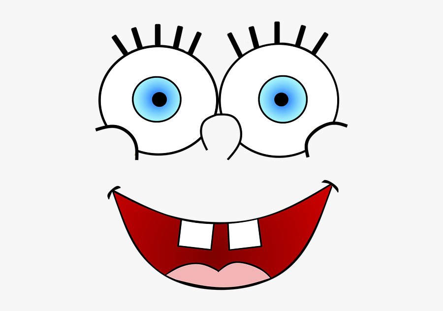 Spongebob, Sponge Head, Smiley, Samuel, Face, Cartoon - Boca De Bob Esponja, Transparent Clipart