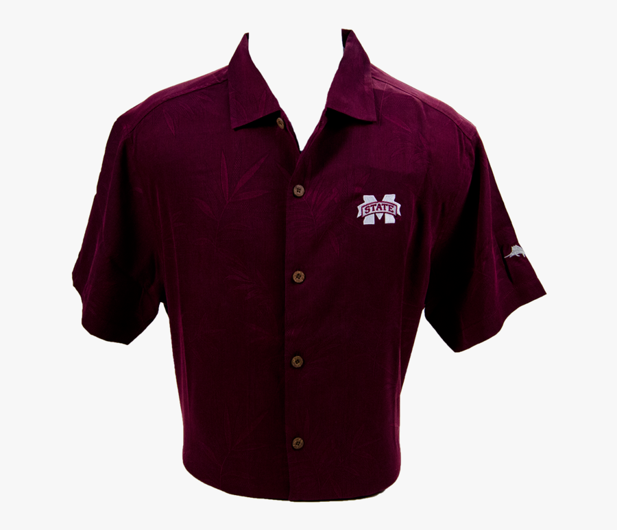 Tommy Bahama Floral Banner M Hawaiian Shirt - Mississippi State University, Transparent Clipart