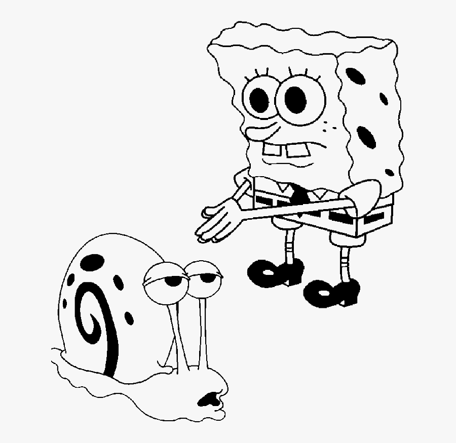 Spongebob And Gary Coloring Page - Spongebob As Texas Coloring Pages, Transparent Clipart