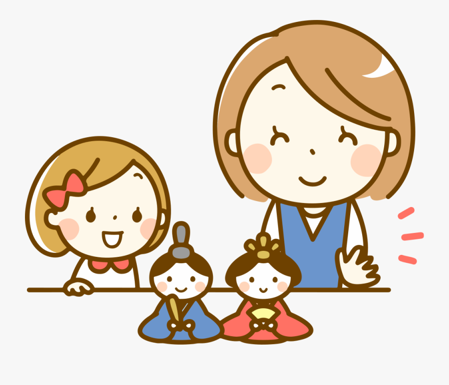 Hina Dolls - Mom And Daughter Cartoon, Transparent Clipart