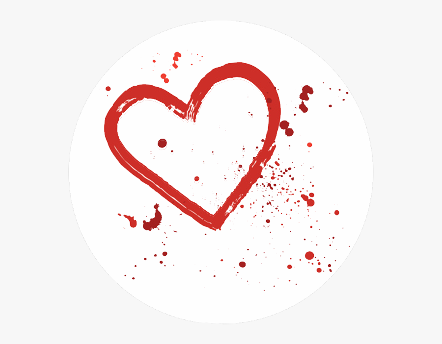 Blood Heart Painted, Transparent Clipart