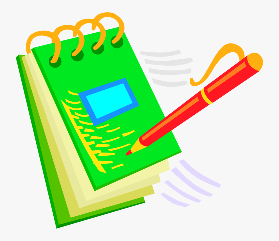 Vector Illustration Of Notebook, Notepad Or Writing - Cliparts Stife, Transparent Clipart