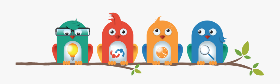 Cartoon Birds Transparent Background, Transparent Clipart