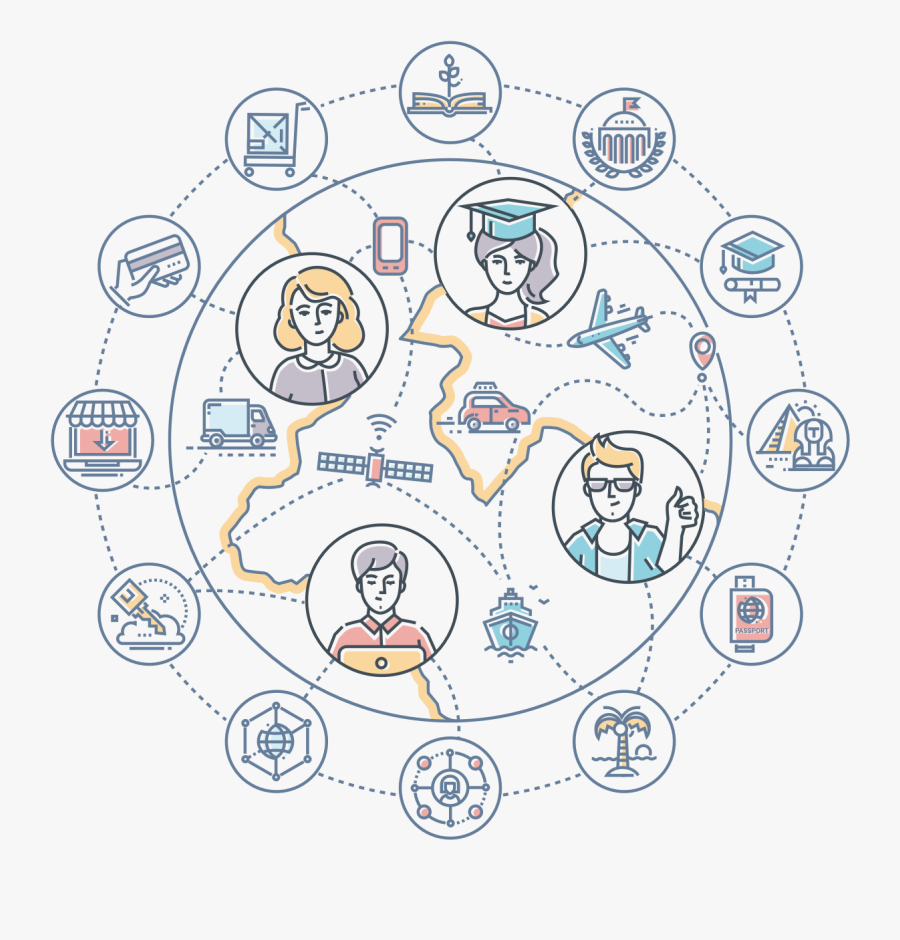 Trusted Network Of Professionals - Circle, Transparent Clipart
