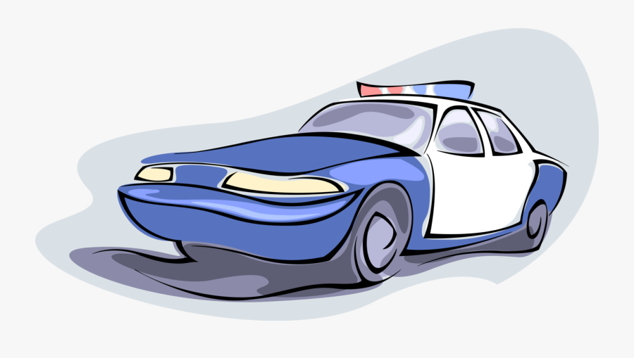 Vector Illustration Of Law Enforcement Police Car Cruiser, Transparent Clipart
