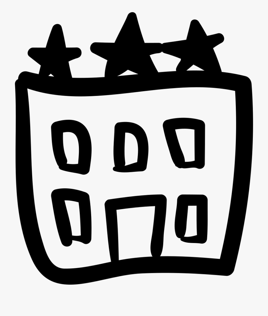 Hotel Three Stars Building Hand Drawn Outline - Hand Drawn Company Icon Png, Transparent Clipart