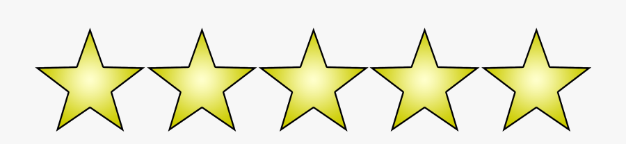 Five Stars, Transparent Clipart