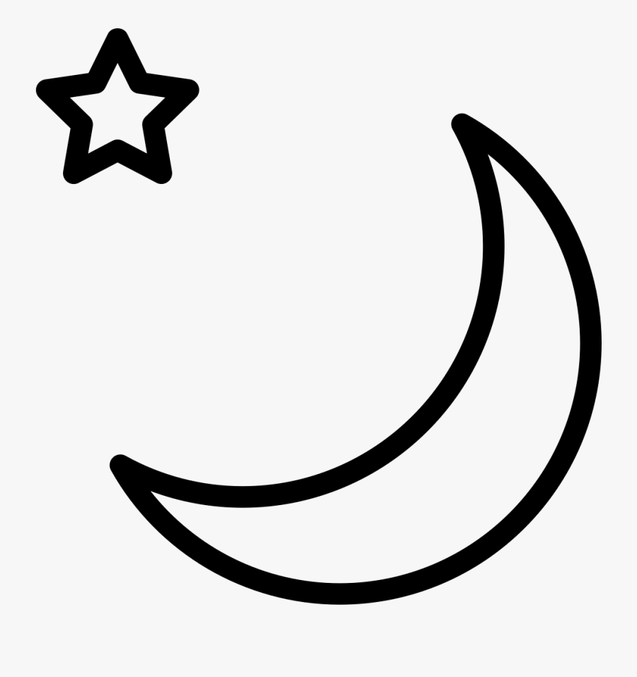 Moon And Star Outlines - Moon Outlines, Transparent Clipart