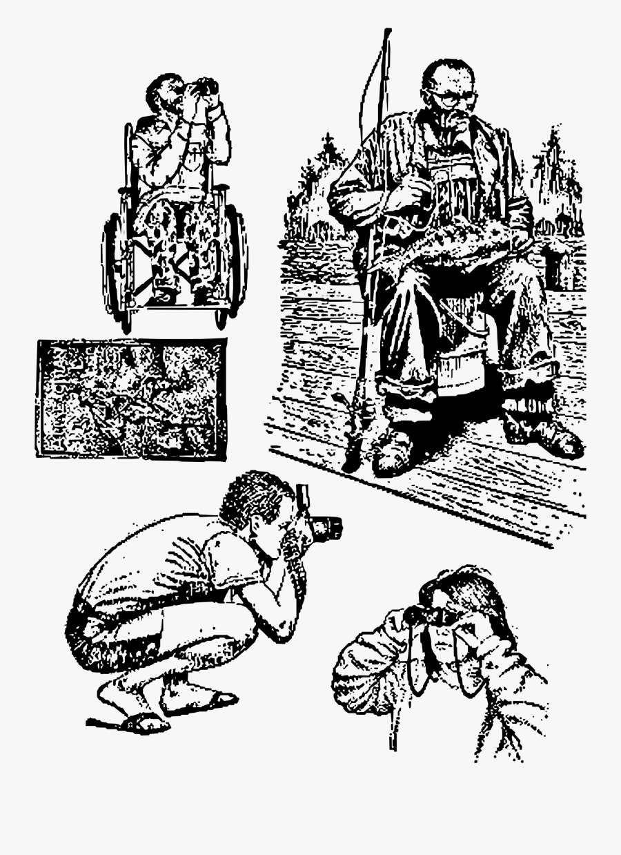 People Enjoying Wildlife Clip Arts - Illustration, Transparent Clipart