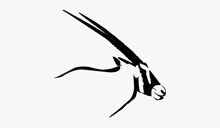 Oryx Black And White, Transparent Clipart