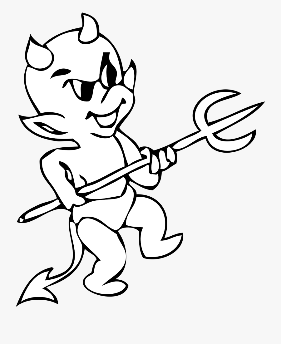 Demon Clip Arts - Demon Cartoon Black And White, Transparent Clipart