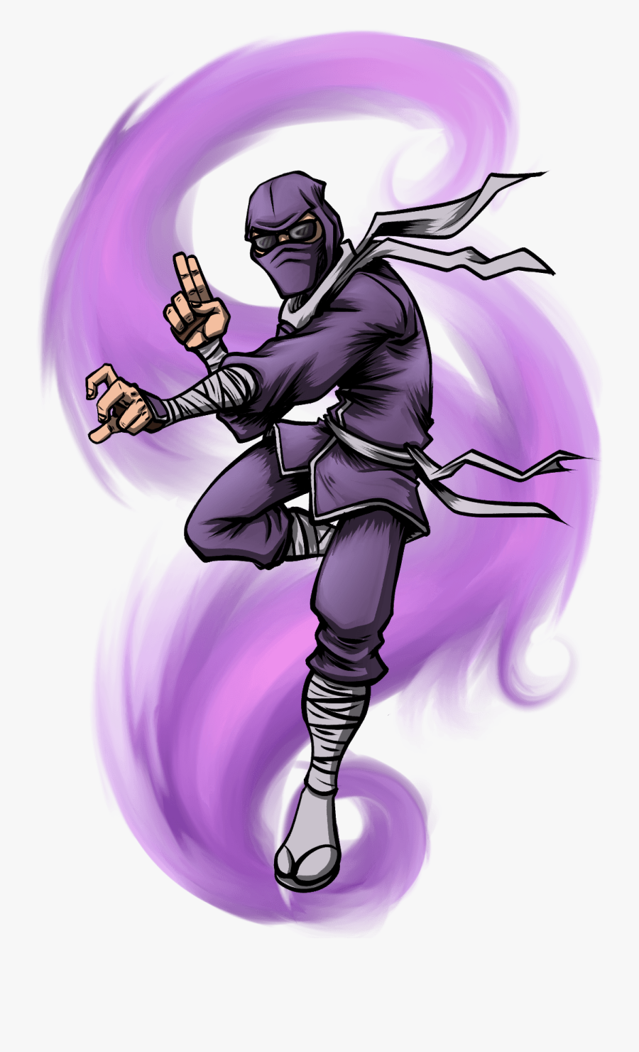 Purple Ninja Transparent - Purple Ninja, Transparent Clipart