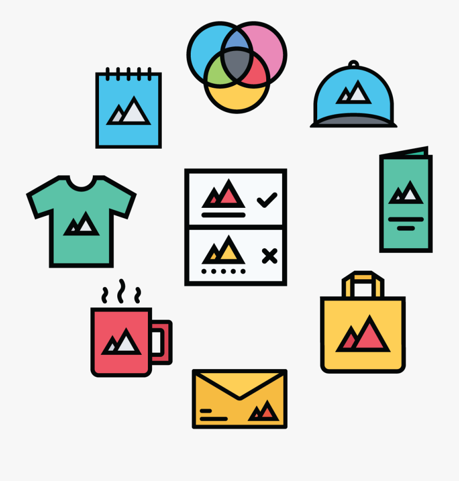 Brand Wheel - Promotion Products Icons, Transparent Clipart