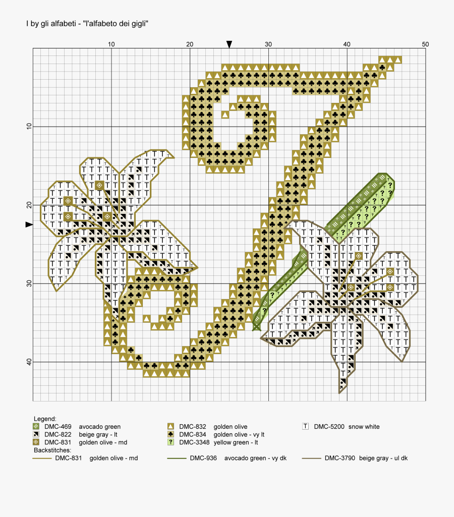 Clip Art White Lilies Monogram Stitch - Motif, Transparent Clipart