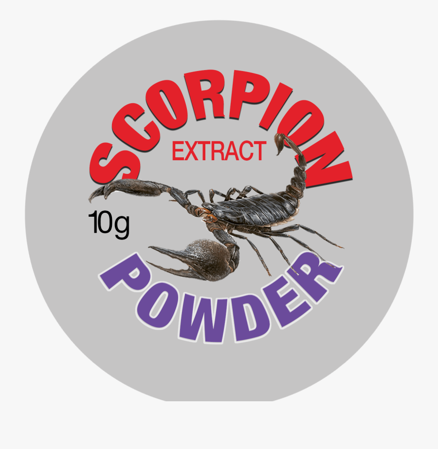 Scorpion Powder Label - Crab, Transparent Clipart