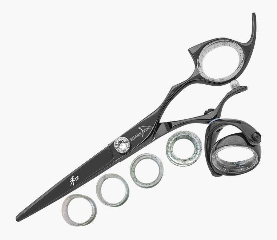 Shears Drawing Love - Black Shark Fin Swivel Shears, Transparent Clipart