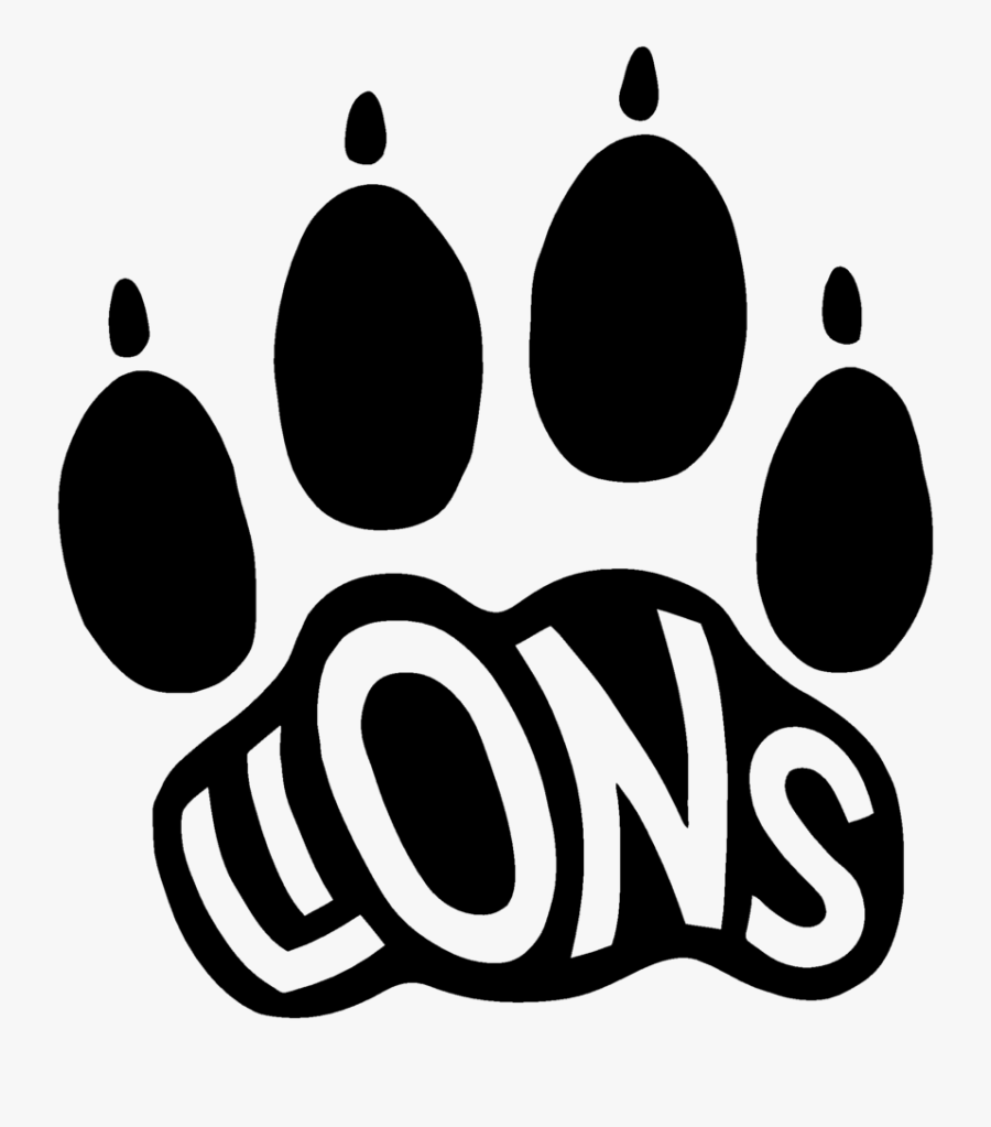 Lion Cougar Paw Clip Art - Black And White Lion Paw Print Clip Art, Transparent Clipart