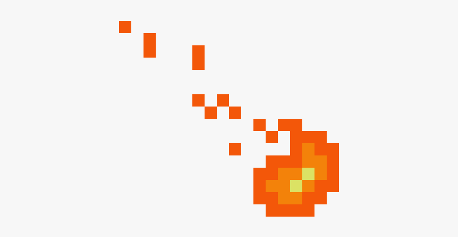 Fire Ball Pixel Art, Transparent Clipart