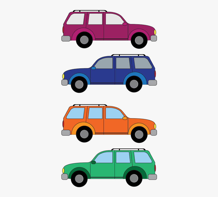 5 Cars Clipart, Transparent Clipart