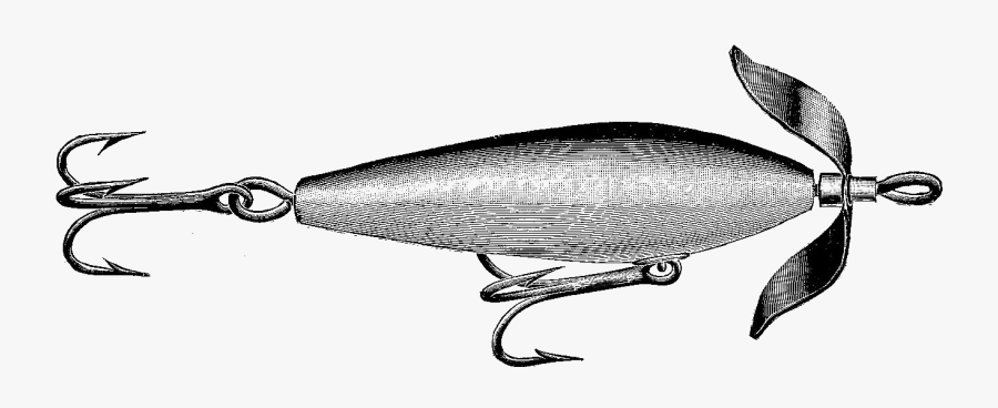 Lure - Clipart - Vintage Fish Hook Png, Transparent Clipart