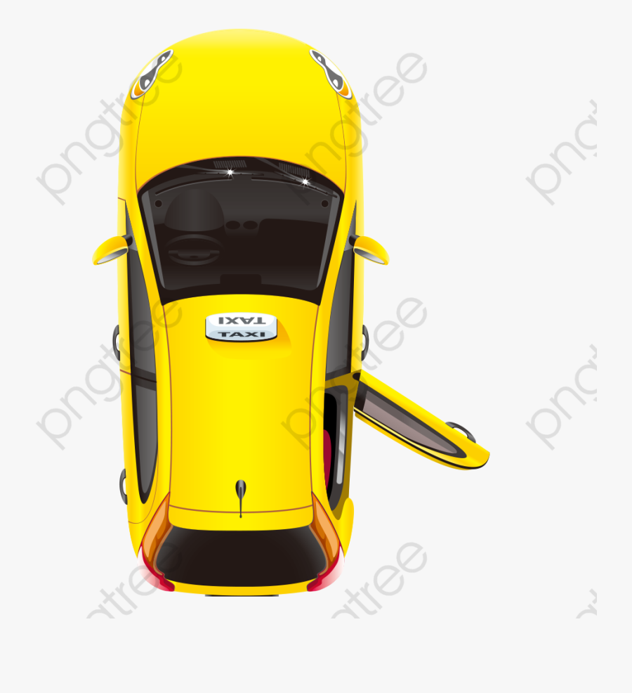 Taxi Clipart Car - Taxi Top View Png, Transparent Clipart