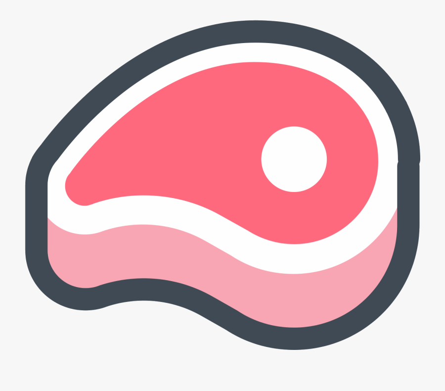 Beef Clipart Rare Meat - Circle, Transparent Clipart