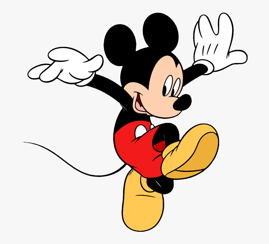 Disney Clips Mickey Mouse Jump, Transparent Clipart