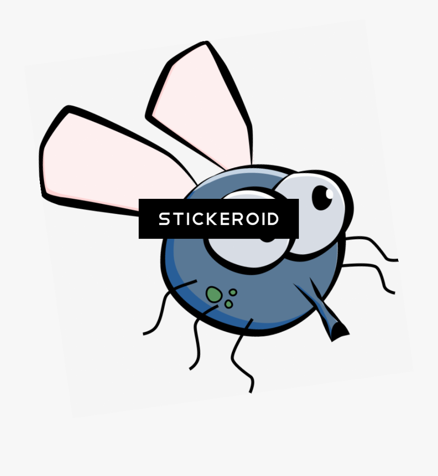 Cartoon Drawing Of A Housefly Pendant Necklace Clipart - Fly Cartoon Png, Transparent Clipart