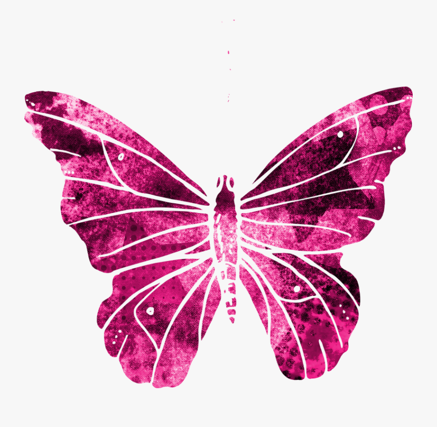 Butterfly, Pink, Clipart, Cute, Flying, Wings, Nature - Butterflies With Invisible Backgrounds, Transparent Clipart
