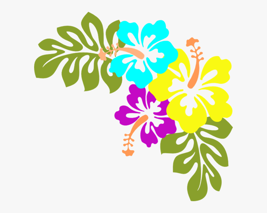 Luau Clipart Flower Free Hawaiian Collection Hibiscus - Hawaiian Flowers No Background, Transparent Clipart