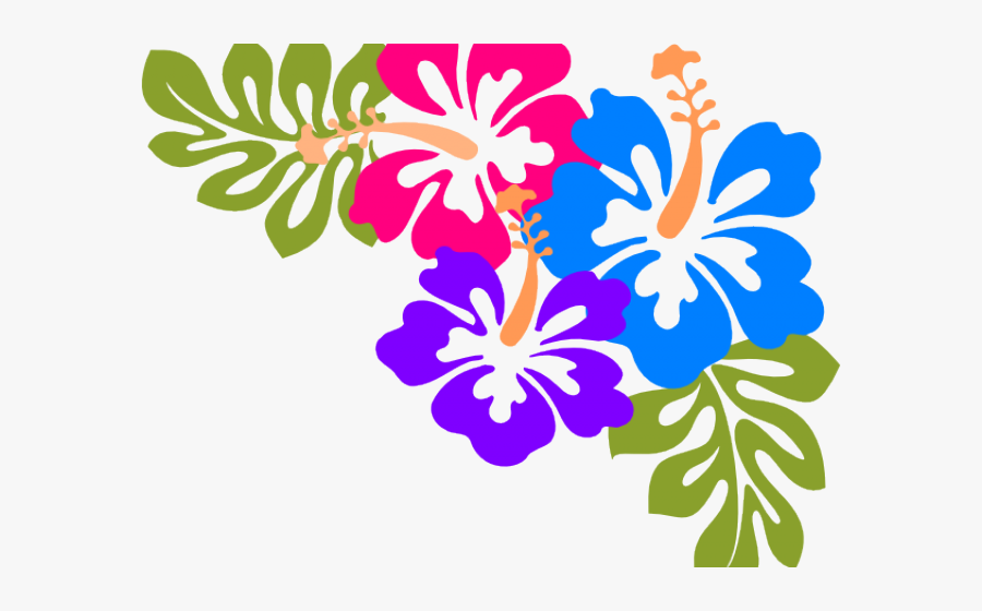 Transparent Luau Png - Hawaiian Flowers Border Png, Transparent Clipart