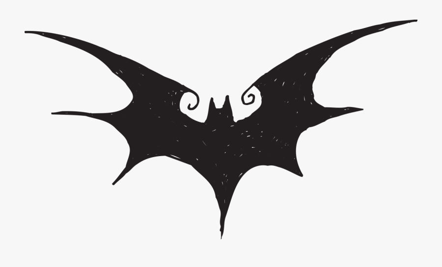 Sticker Book Disney Games - Nightmare Before Christmas Bat Black And White, Transparent Clipart