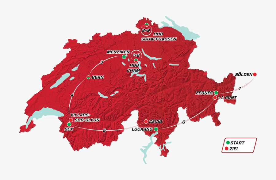 Tour De Suisse 2017 Route, Transparent Clipart