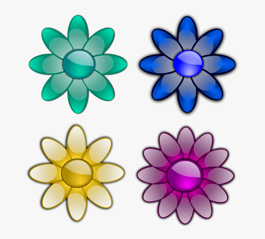 Flora,symmetry,petal - Flowers Clip Art, Transparent Clipart