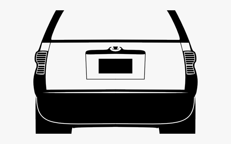 Rear Clipart Car Number Plate - Back Of Car Icon, Transparent Clipart