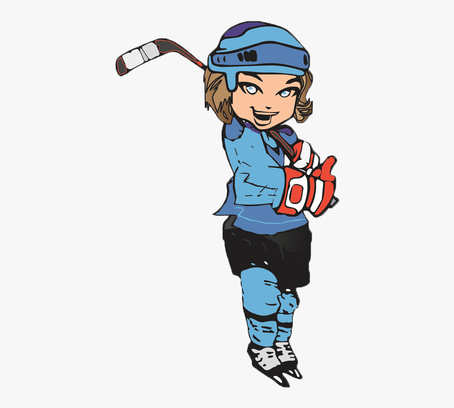 Girl Clipart Hockey, Transparent Clipart