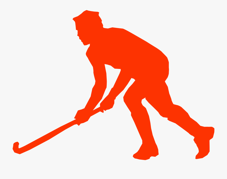 Grass Hockey - Field Hockey Player Silhouette, Transparent Clipart