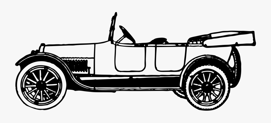 Clip Art Classic Car Clipart Black And White - Vintage Car Clipart Black And White, Transparent Clipart