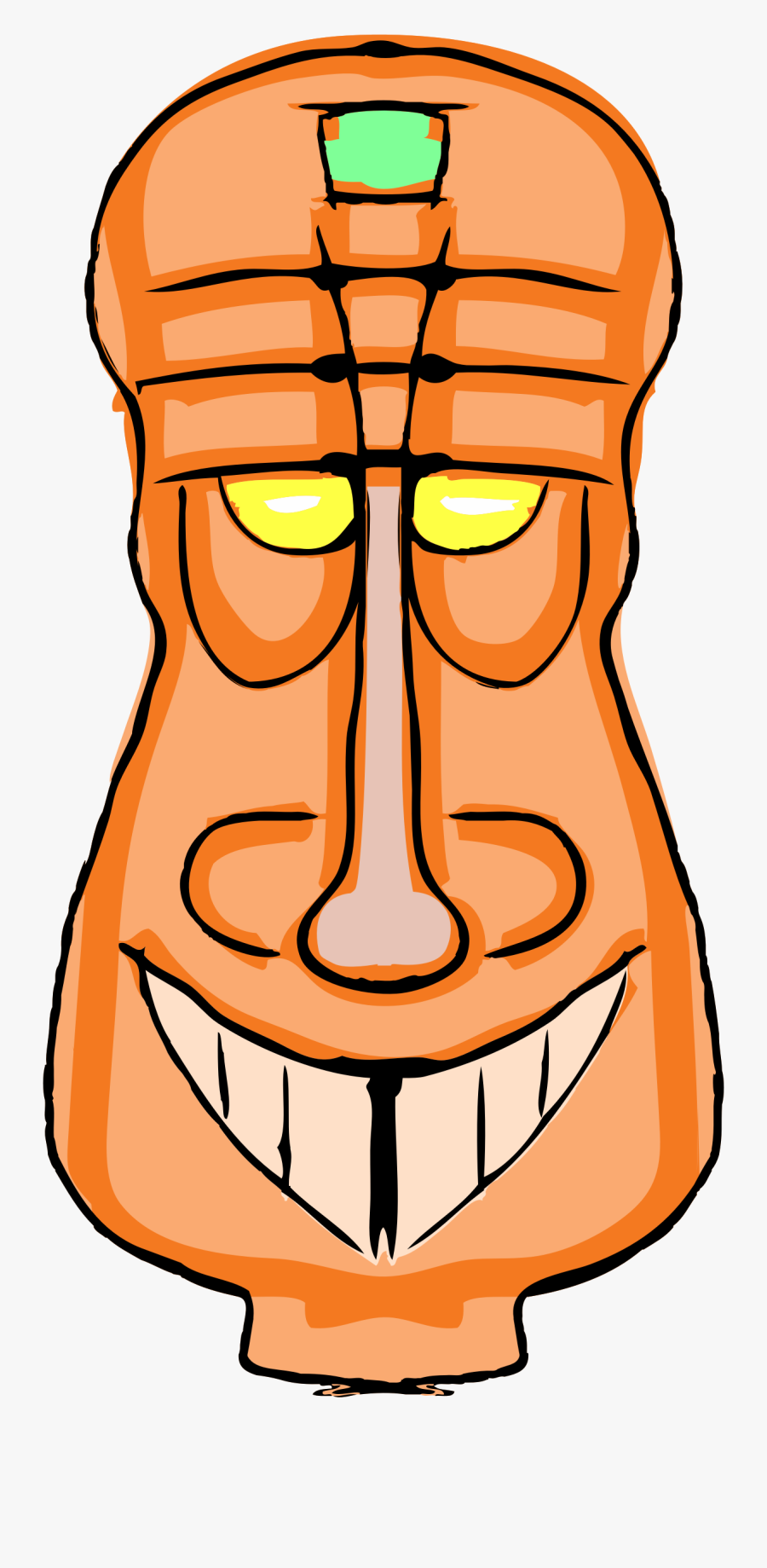Decoration Face Head Free Picture - Tiki Clipart Transparent, Transparent Clipart