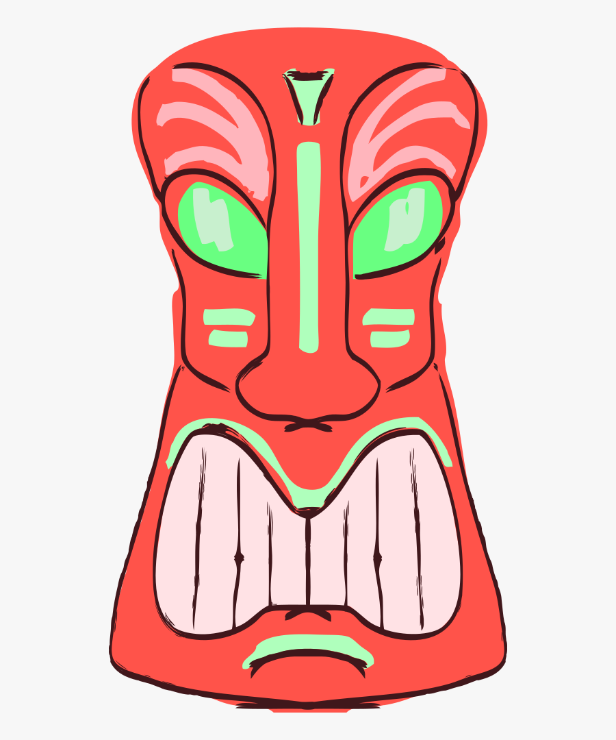 Transparent Luau Clip Art - Tiki Mask Png Clipart, Transparent Clipart