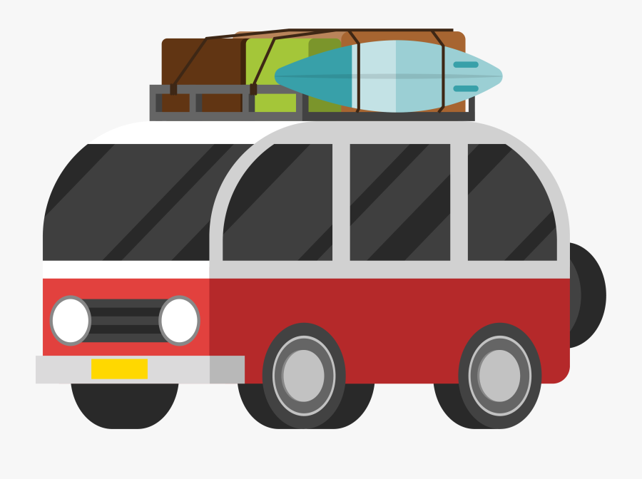 Transparent Family Road Trip Clipart - Travel Car Vector Png, Transparent Clipart