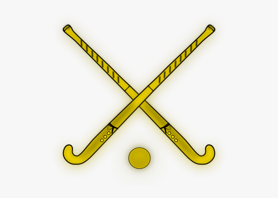 Transparent Hockey Stick Clipart - Gold Field Hockey Sticks, Transparent Clipart