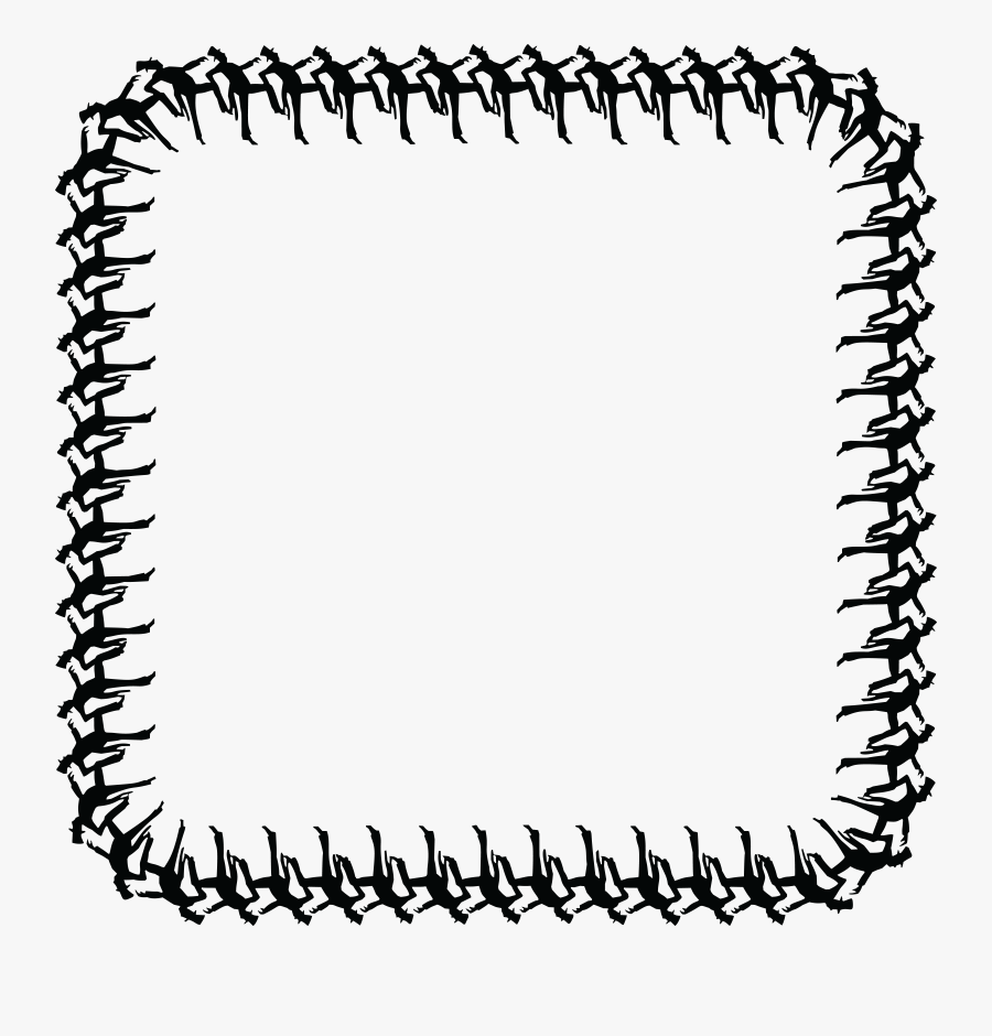 Free Clipart Of A Square Border Of Men Dancing - Dancing Borders, Transparent Clipart
