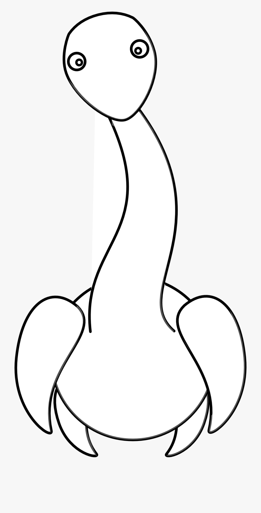 Studiofibonacci Plesiosaur Black White Line Art Studio - Coloring Book, Transparent Clipart