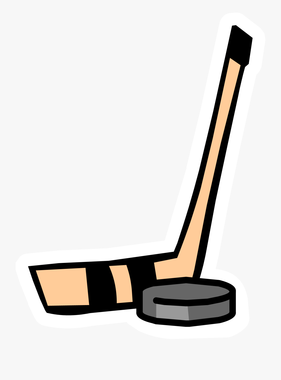 Hockey Stick Pin - Hockey Puck And Stick Cartoon, Transparent Clipart